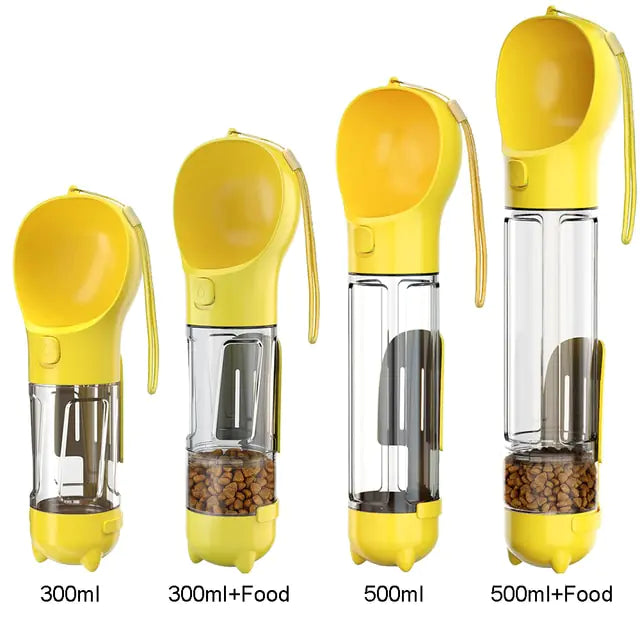 Portable Multifunction Dog Water Bottle Food Feeder